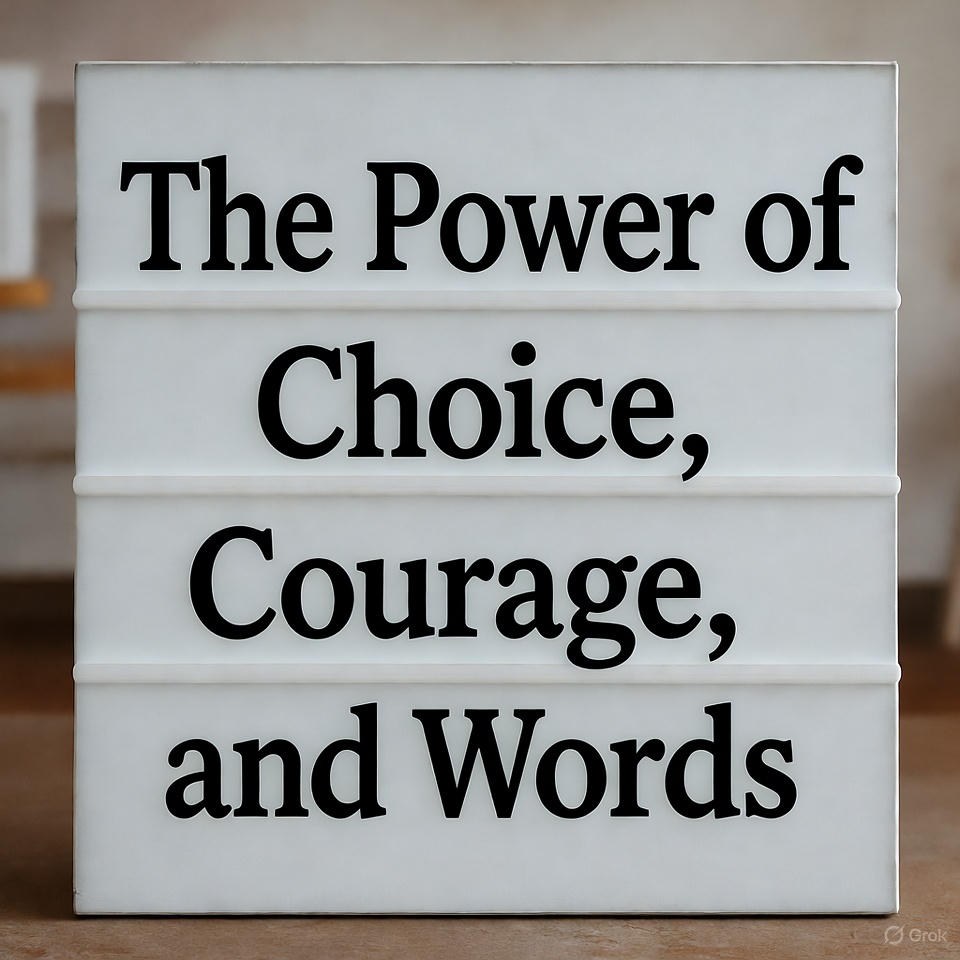 The Power of Choice, Courage, and Words