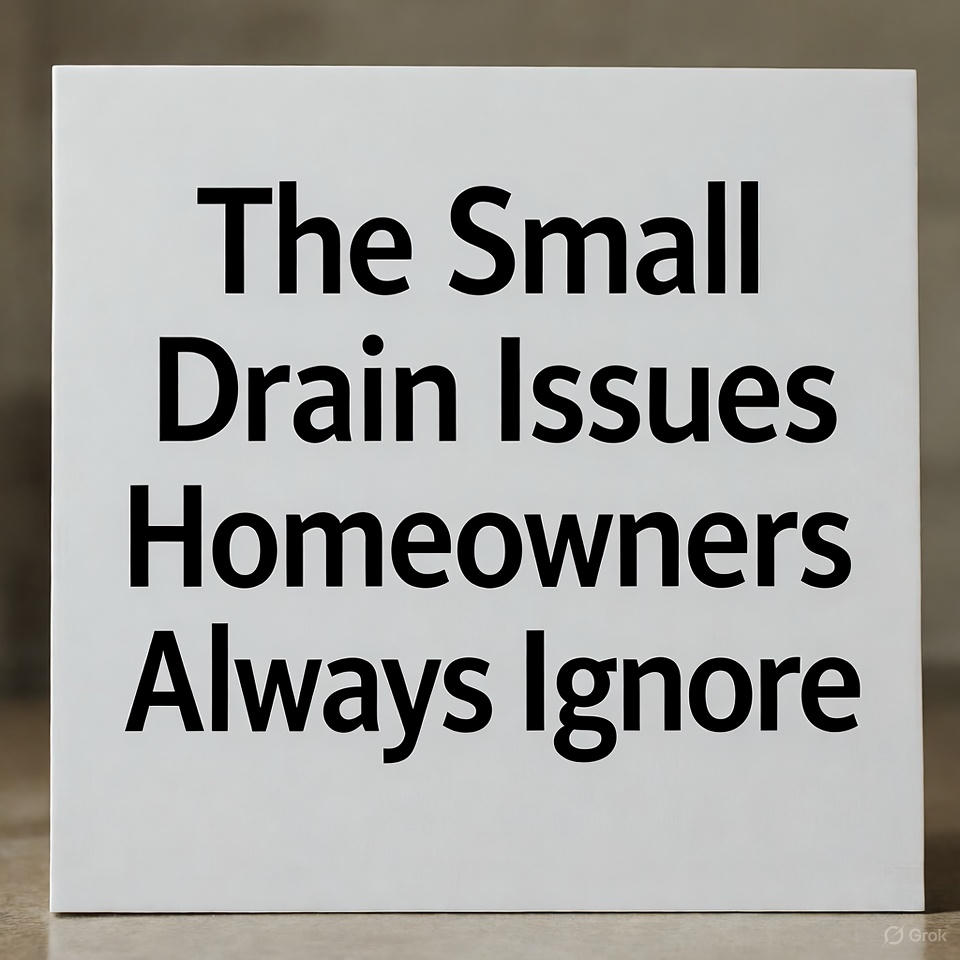 The Small Drain Issues Homeowners Always Ignore