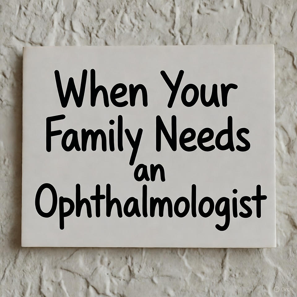 When Your Family Needs an Ophthalmologist
