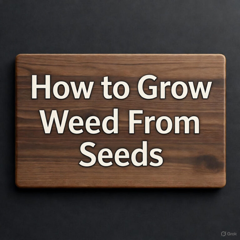 How to Grow Weed From Seeds