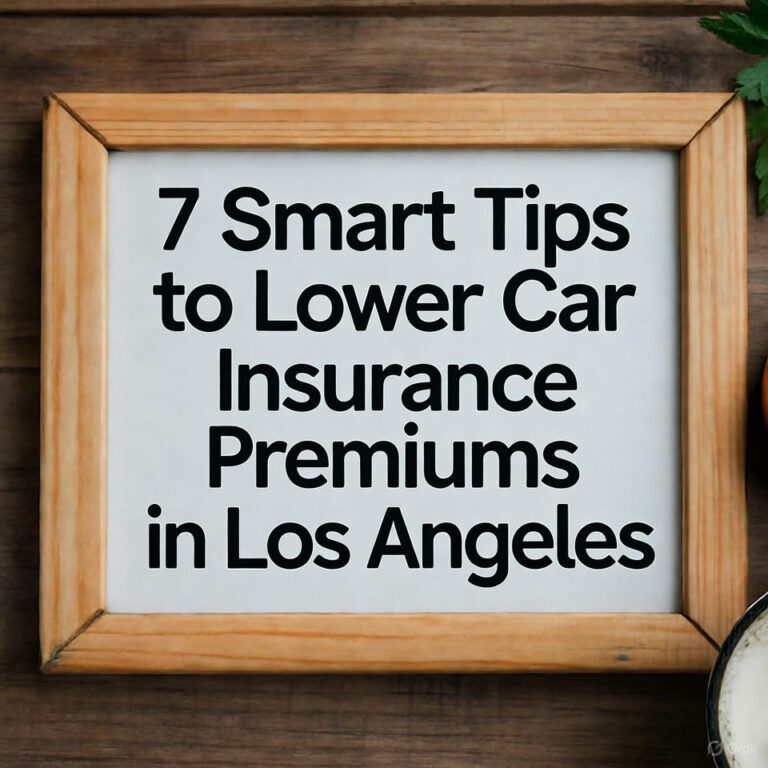 7 Smart Tips to Lower Car Insurance Premiums in Los Angeles