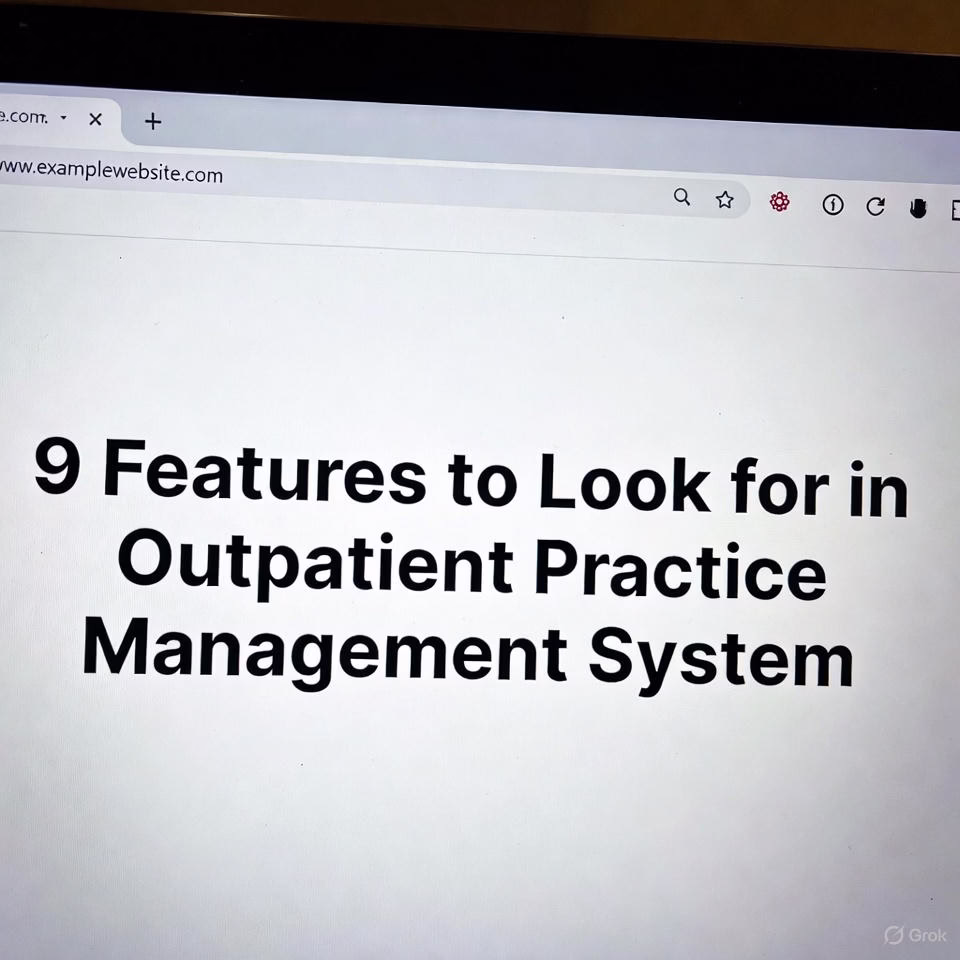 9 Features to Look for in Outpatient Practice Management System