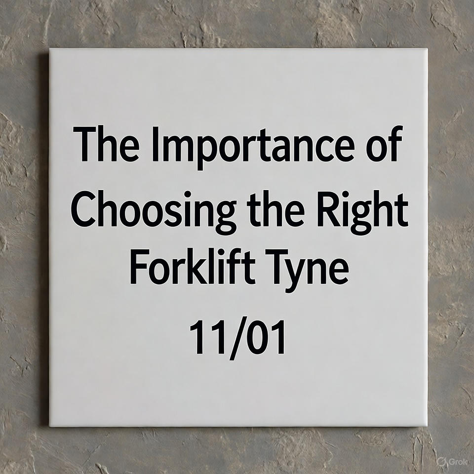 The Importance of Choosing the Right Forklift Tyne 1101