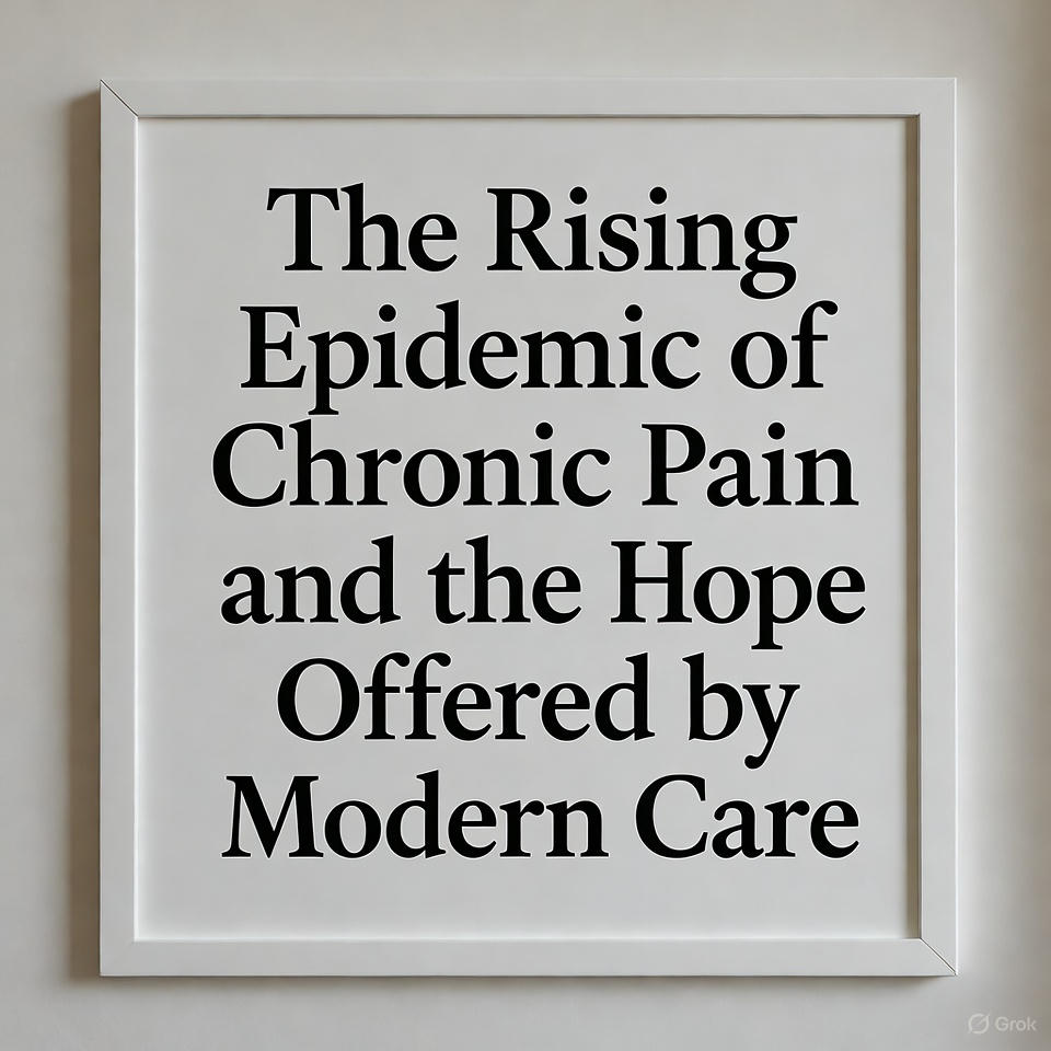The Rising Epidemic of Chronic Pain and the Hope Offered by Modern Care