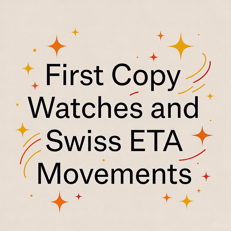 First Copy Watches and Swiss ETA Movements