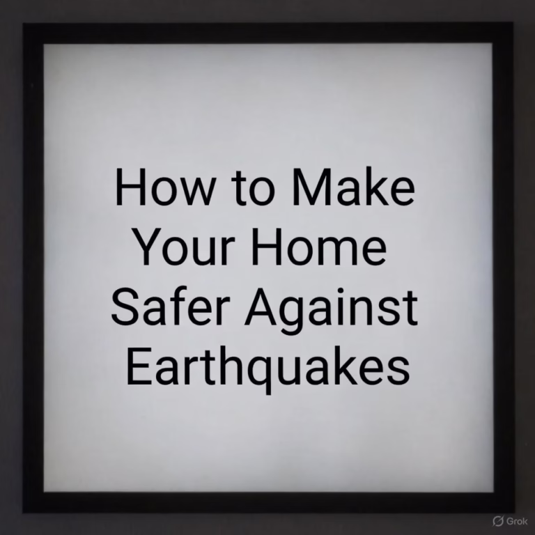 How to Make Your Home Safer Against Earthquakes