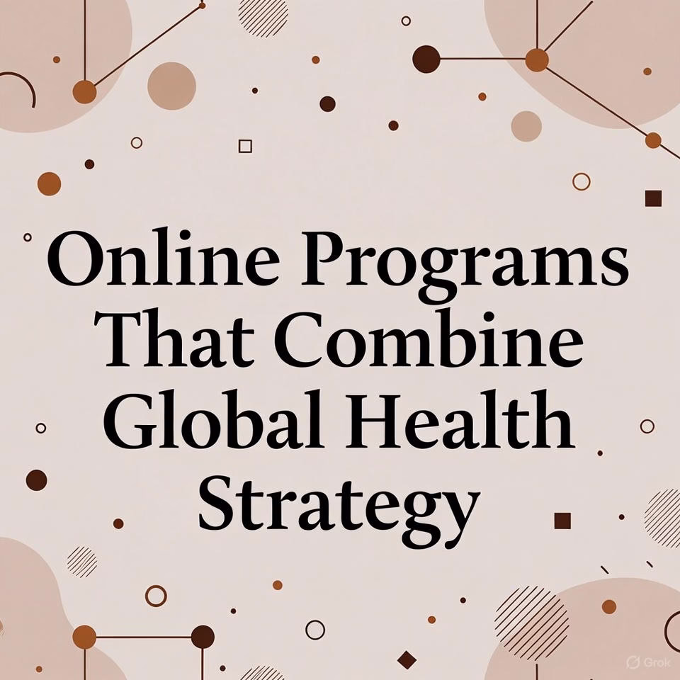 Online Programs That Combine Global Health Strategy
