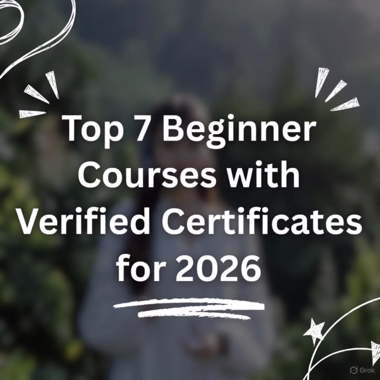 Top 7  Beginner Courses with Verified Certificates for 2026