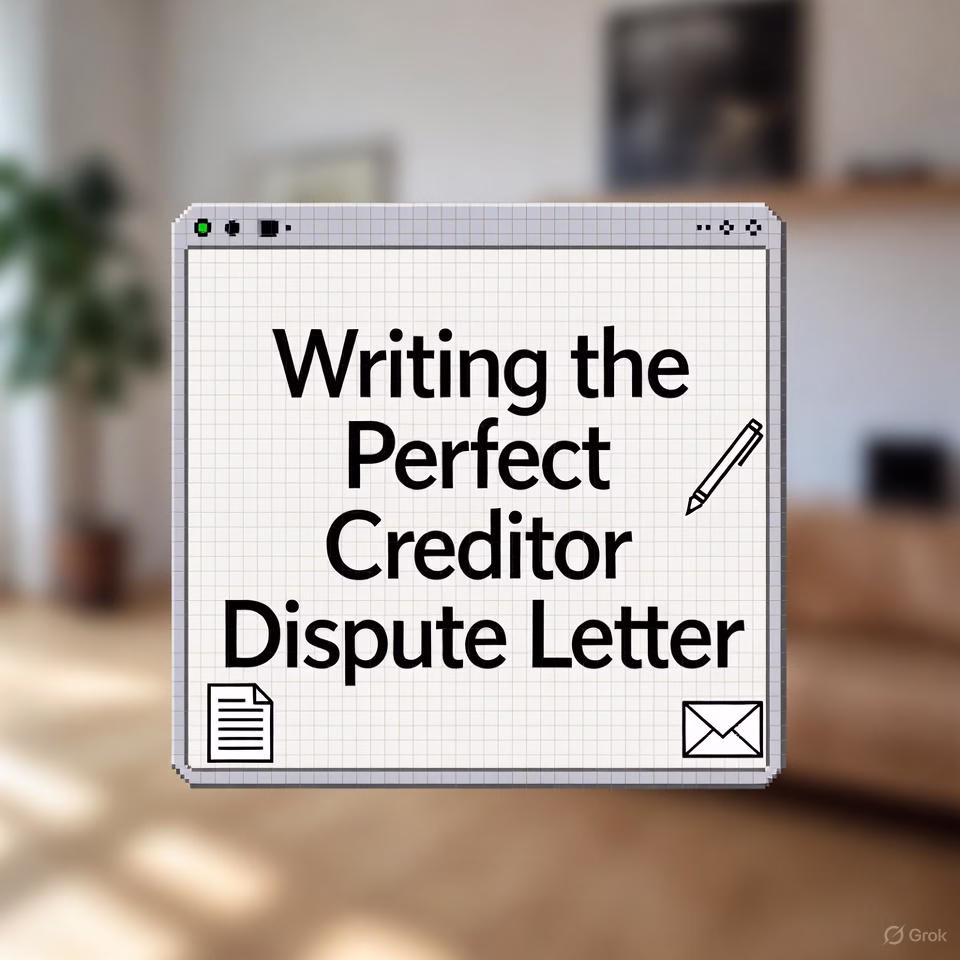 Writing the Perfect Creditor Dispute Letter