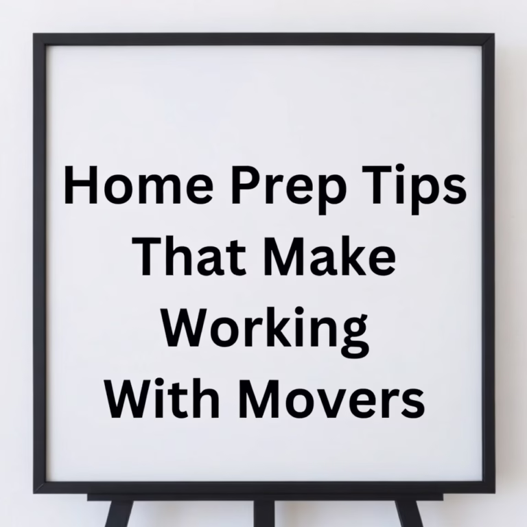 Home Prep Tips That Make Working With Movers