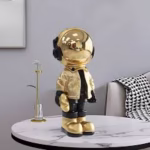 Gold Astronaut Floor Sculpture: A Bold Statement Piece for Modern Home Décor