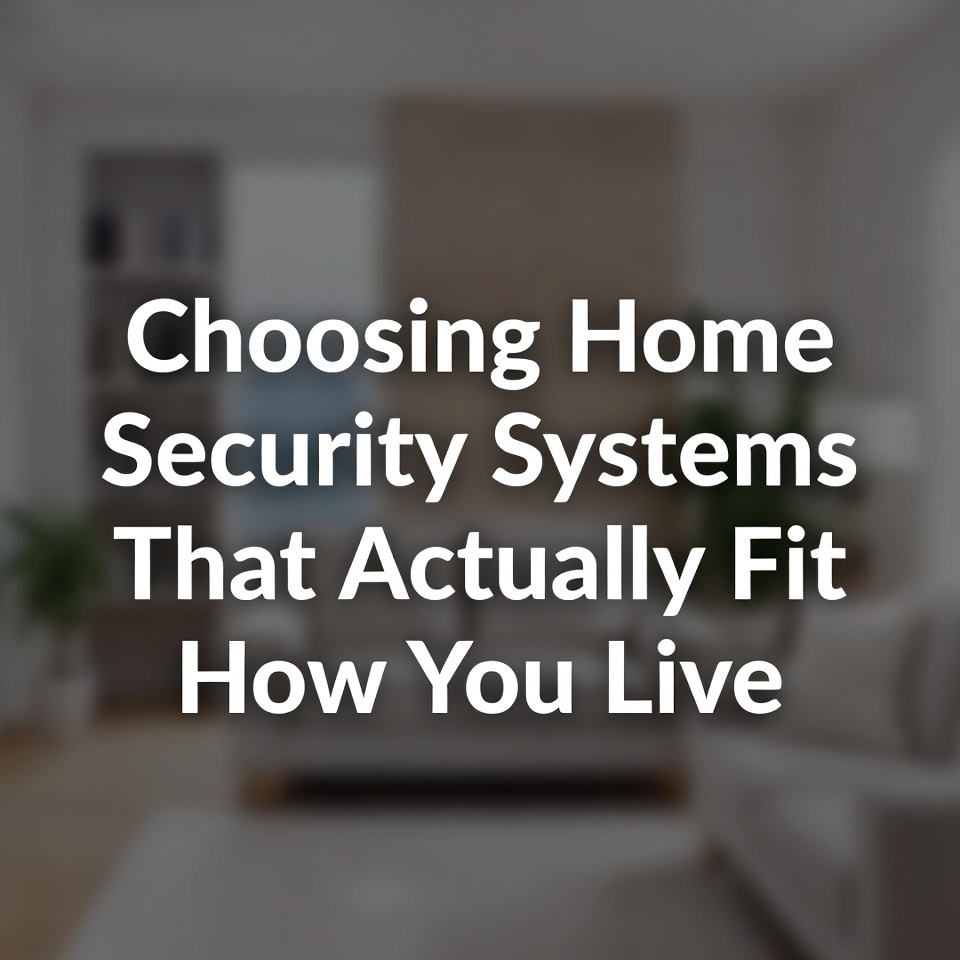 Choosing Home Security Systems That Actually Fit How You Live