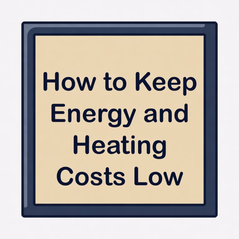 How to Keep Energy and Heating Costs Low