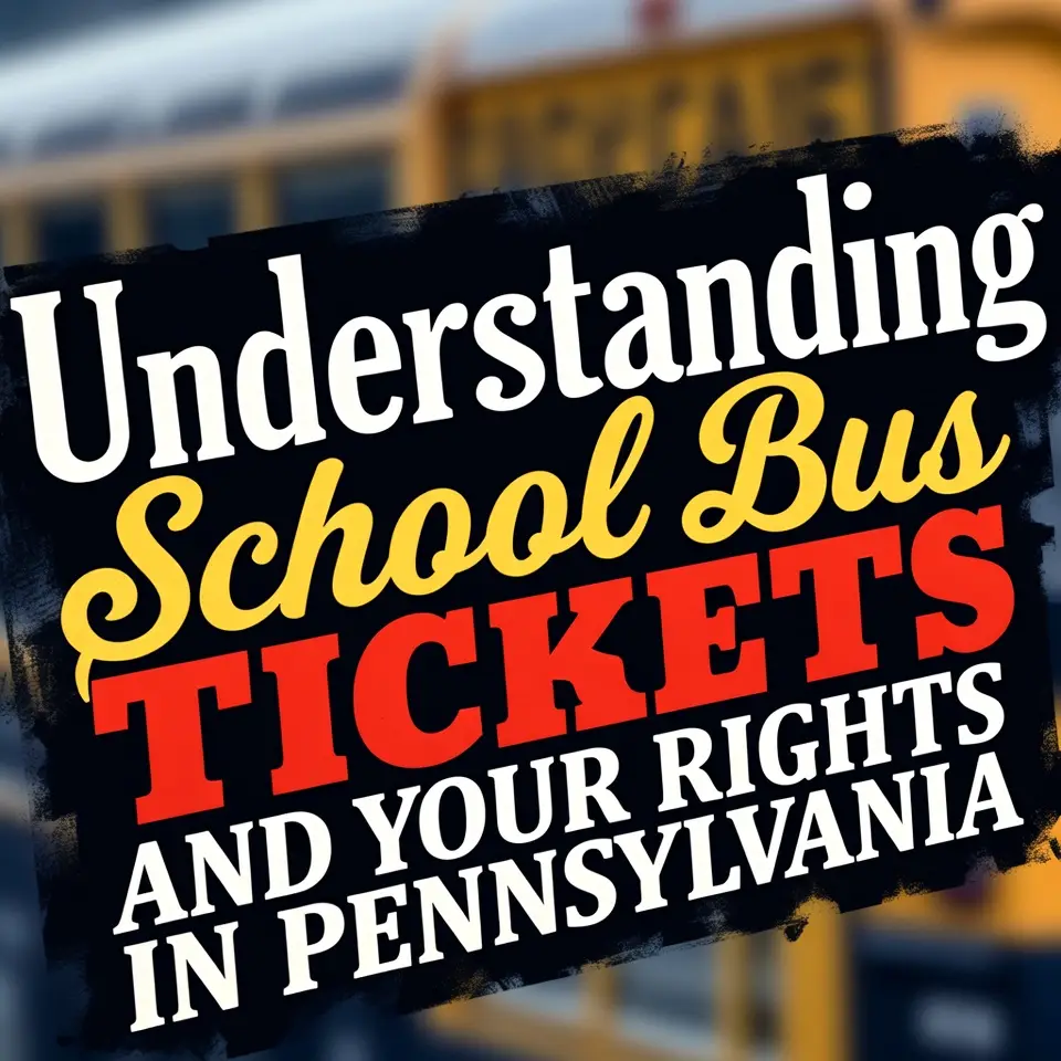 Understanding School Bus Tickets and Your Rights in Pennsylvania