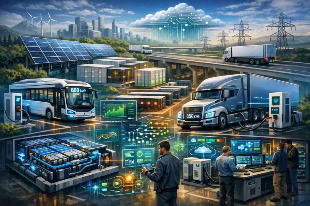 Powering the Future: Engineering Scalable Energy Systems for Electric Buses and Trucks