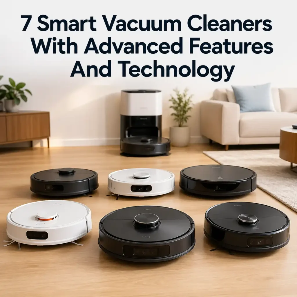 7 smart vacuum cleaners on display