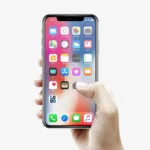 Display of a phone in hand