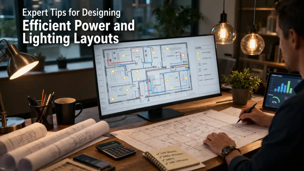Designing Efficient Power and Lighting Layouts
