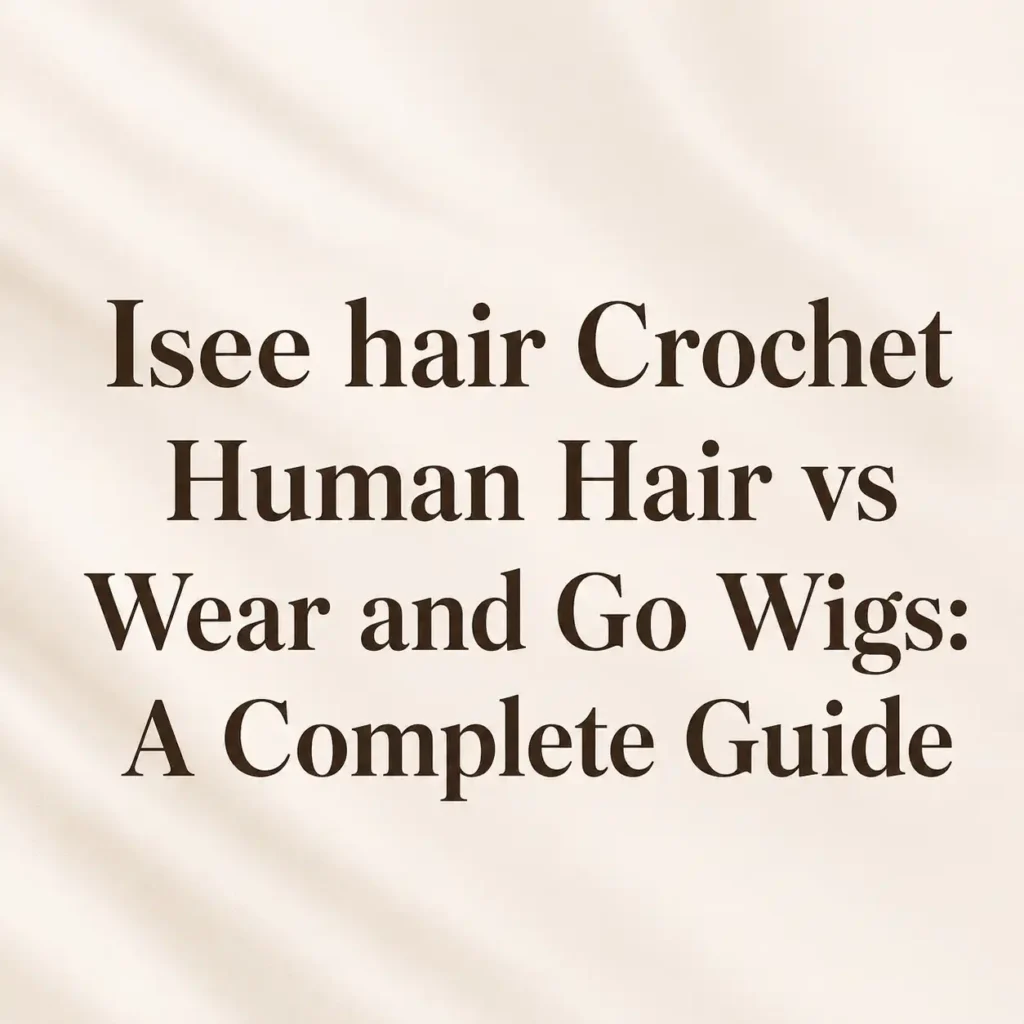 Isee hair Crochet Human Hair vs Wear and Go Wigs A Complete Guide