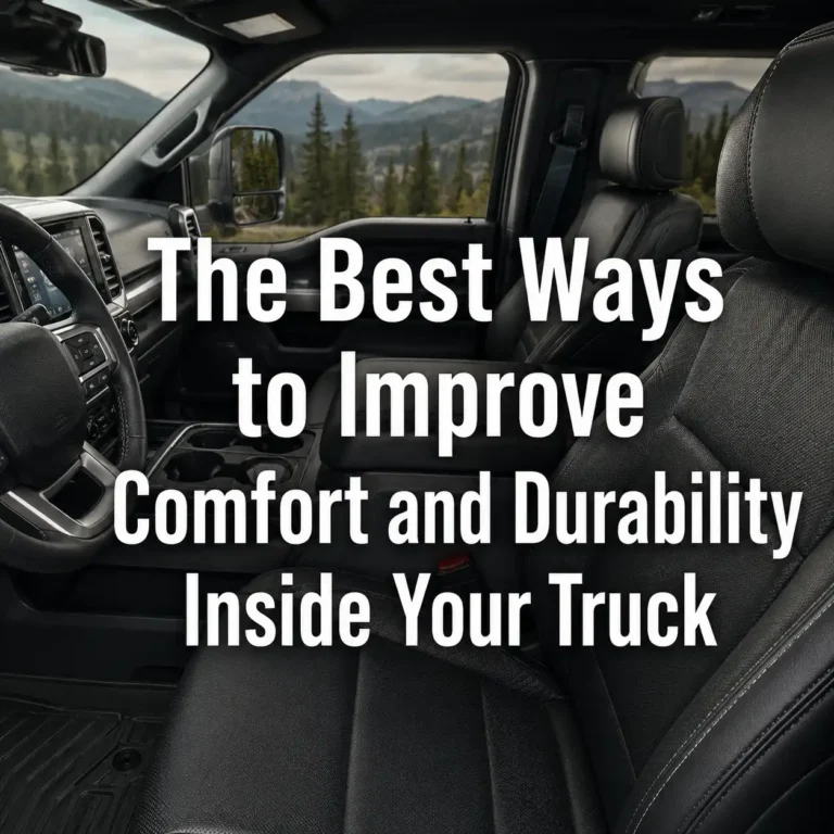 The Best Ways to Improve Comfort and Durability Inside Your Truck