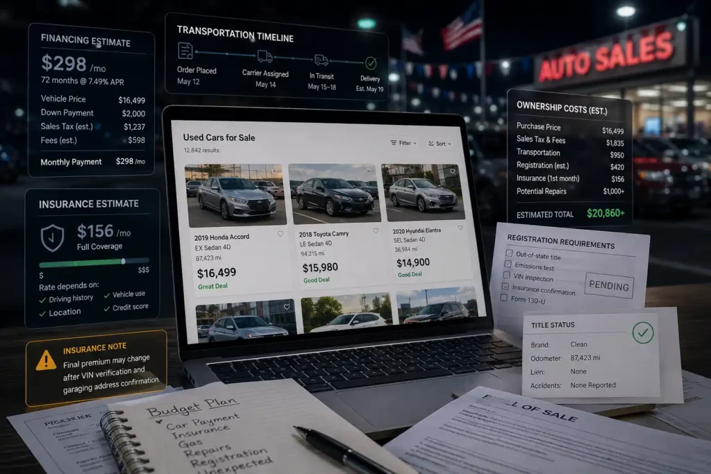 Used car pricing and ownership cost overlays