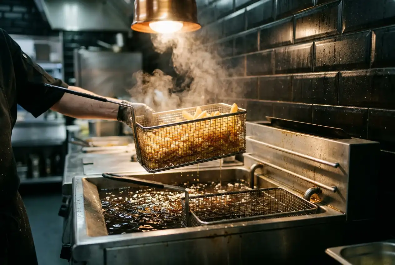 commercial deep fryer oil, how often to change fryer oil, deep fryer oil life, commercial frying costs