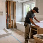 bathroom renovation project in Cambridge Ontario
