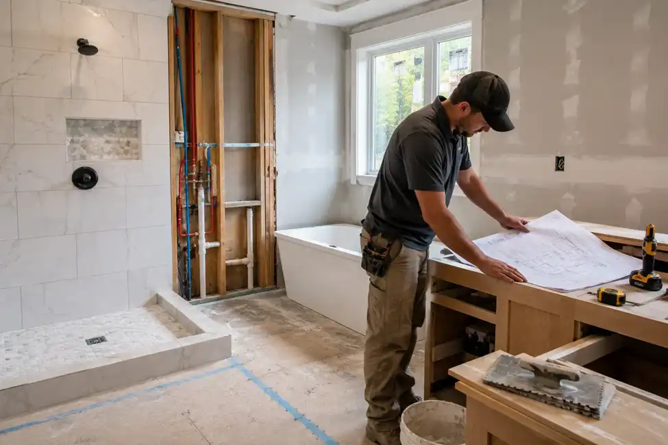 bathroom renovation project in Cambridge Ontario