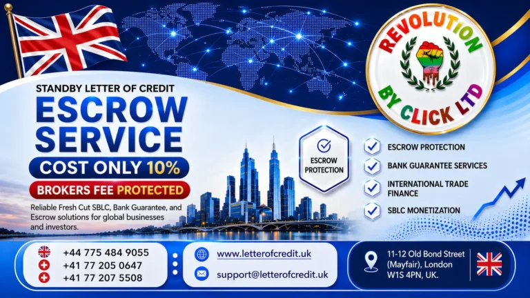 REVOLUTION BY CLICK LTD - TOP SBLC/BG PROVIDERS