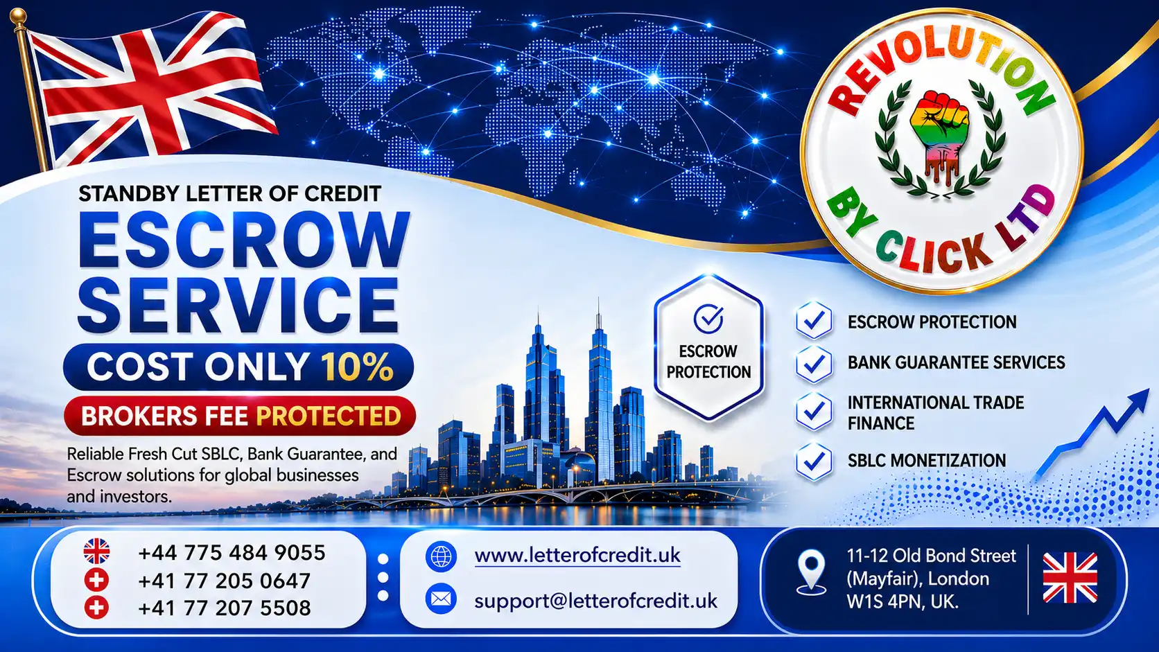 REVOLUTION BY CLICK LTD - TOP SBLC/BG PROVIDERS