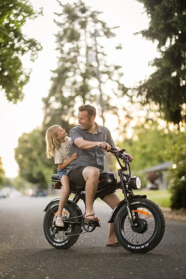 Emoko C93 family lifestyle ride on a quiet street