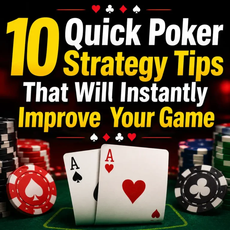 10 Quick Poker Strategy Tips That Will Instantly Improve Your Game